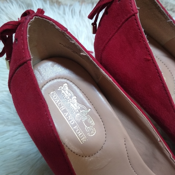 Coach and Four Red heels - Picture 6 of 7
